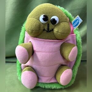 1984 Vintage R. Dakin Baby Turtle Removable Shell Stuffed Animal Plush Toy